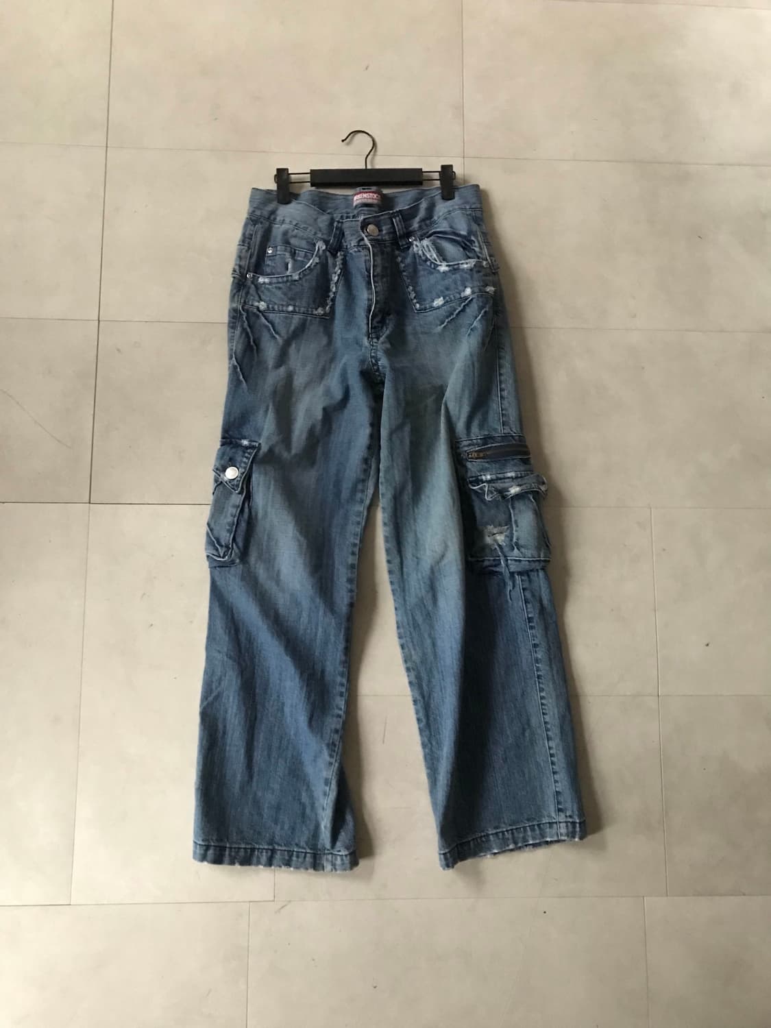 빈티지 와이드핏 데님 카고팬츠 상품이미지5