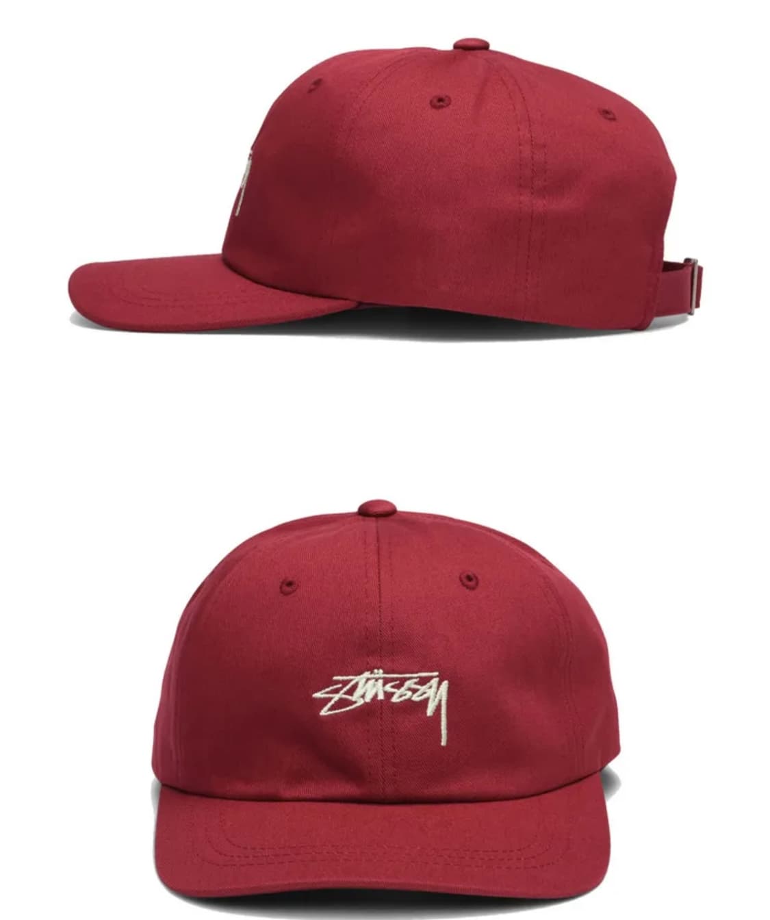 스투시 스톡 스냅백 레드 모자 상품이미지2