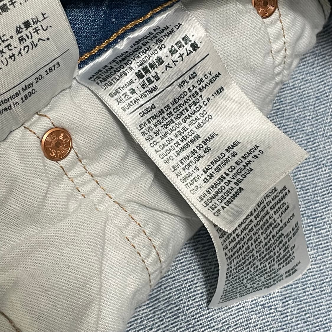 [36] 리바이스 501 빈티지 청바지 연청 데님팬츠 상품이미지3