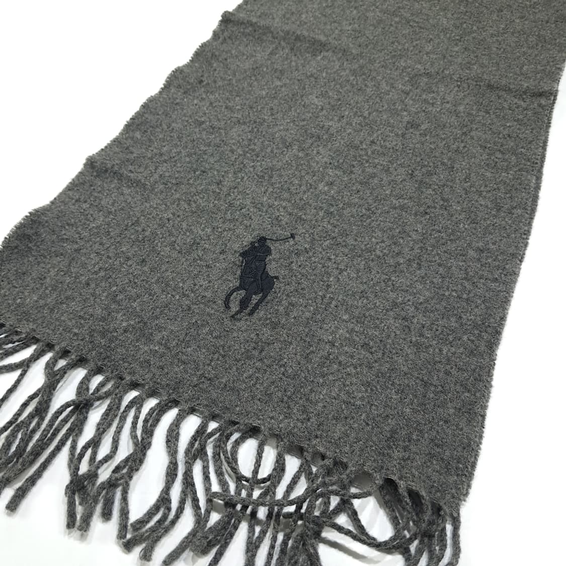 MX554 폴로 90s 이태리판 램스울 그레이 머플러 목도리 상품이미지3