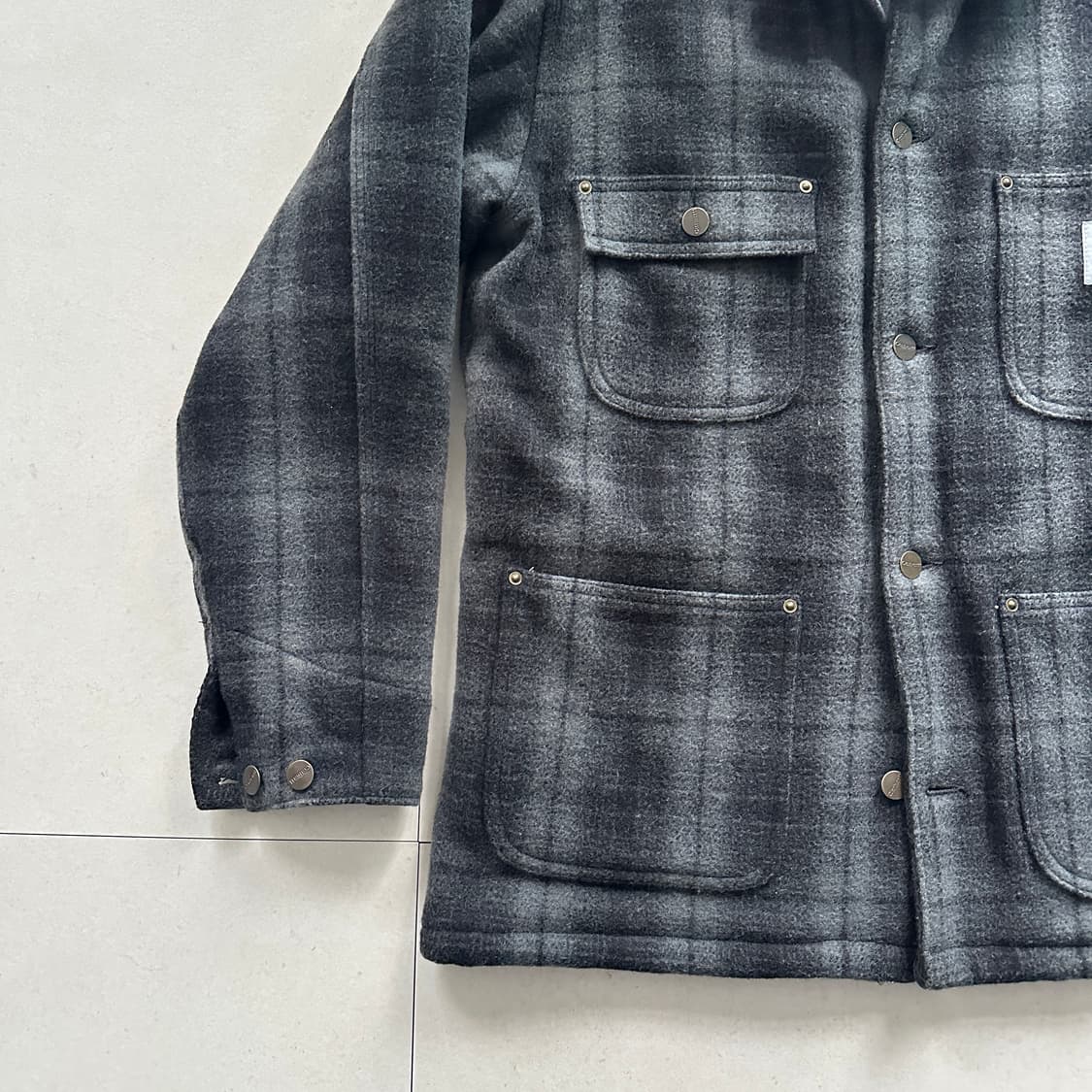 12년 칼하트 램스울 체크 초어 코트 (S) 상품이미지4