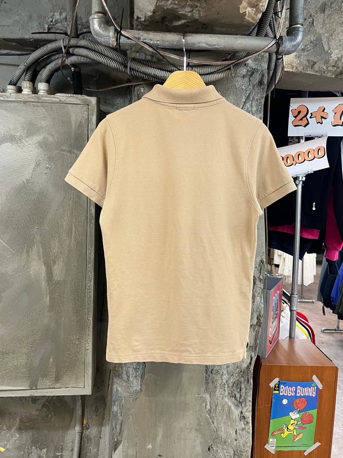 버버리 반팔 카라티 베이지 S #csz3797 상품이미지2