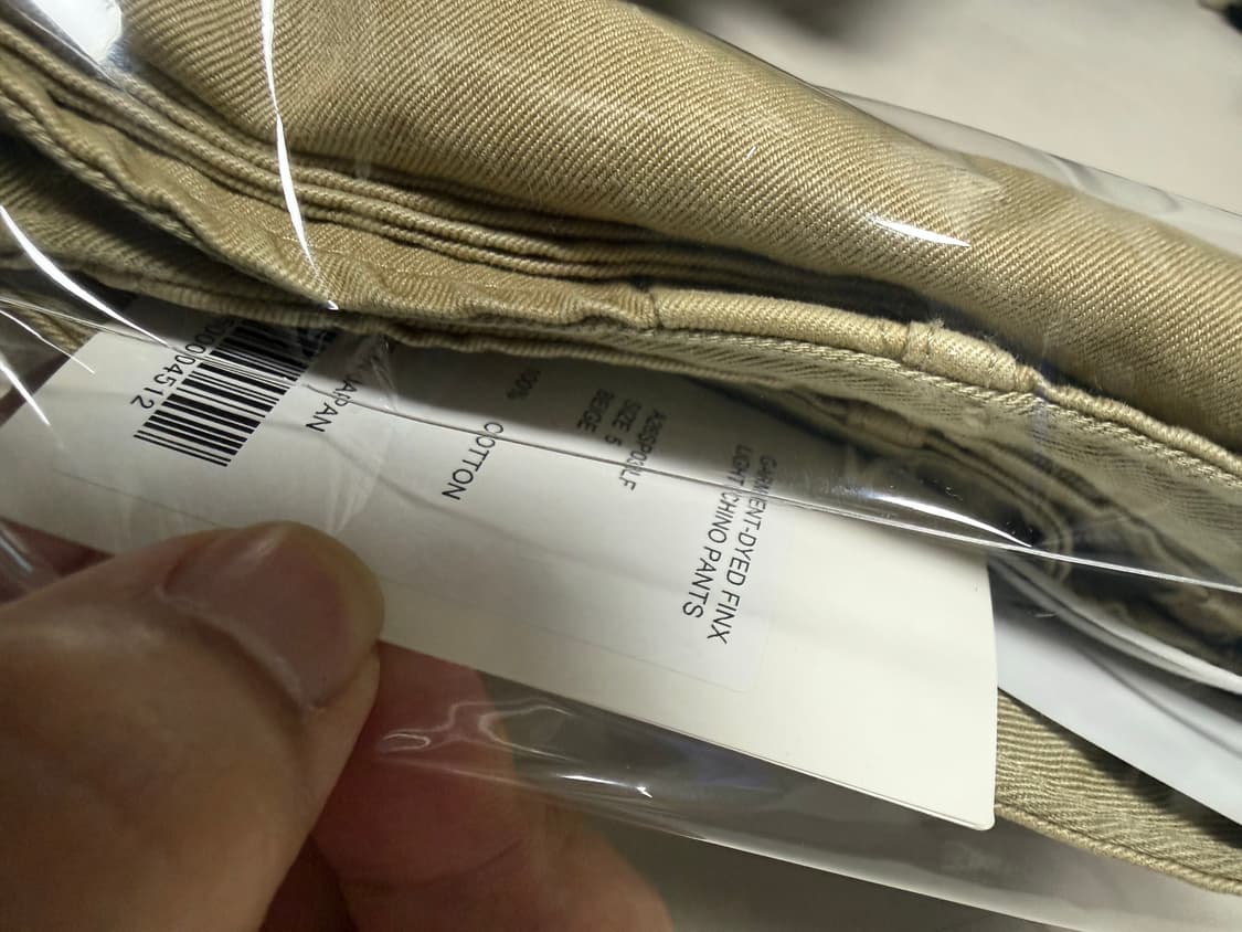 26ss 오라리 치노 레귤러핏 베이지 5사이즈 상품이미지4