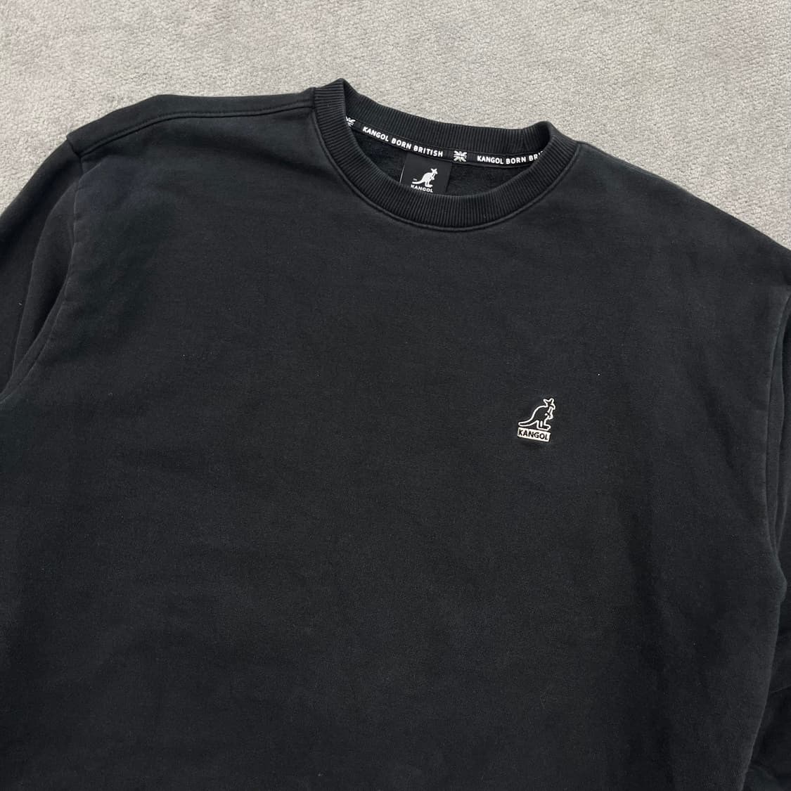 S 캉골 블랙 맨투맨 티셔츠 상품이미지2