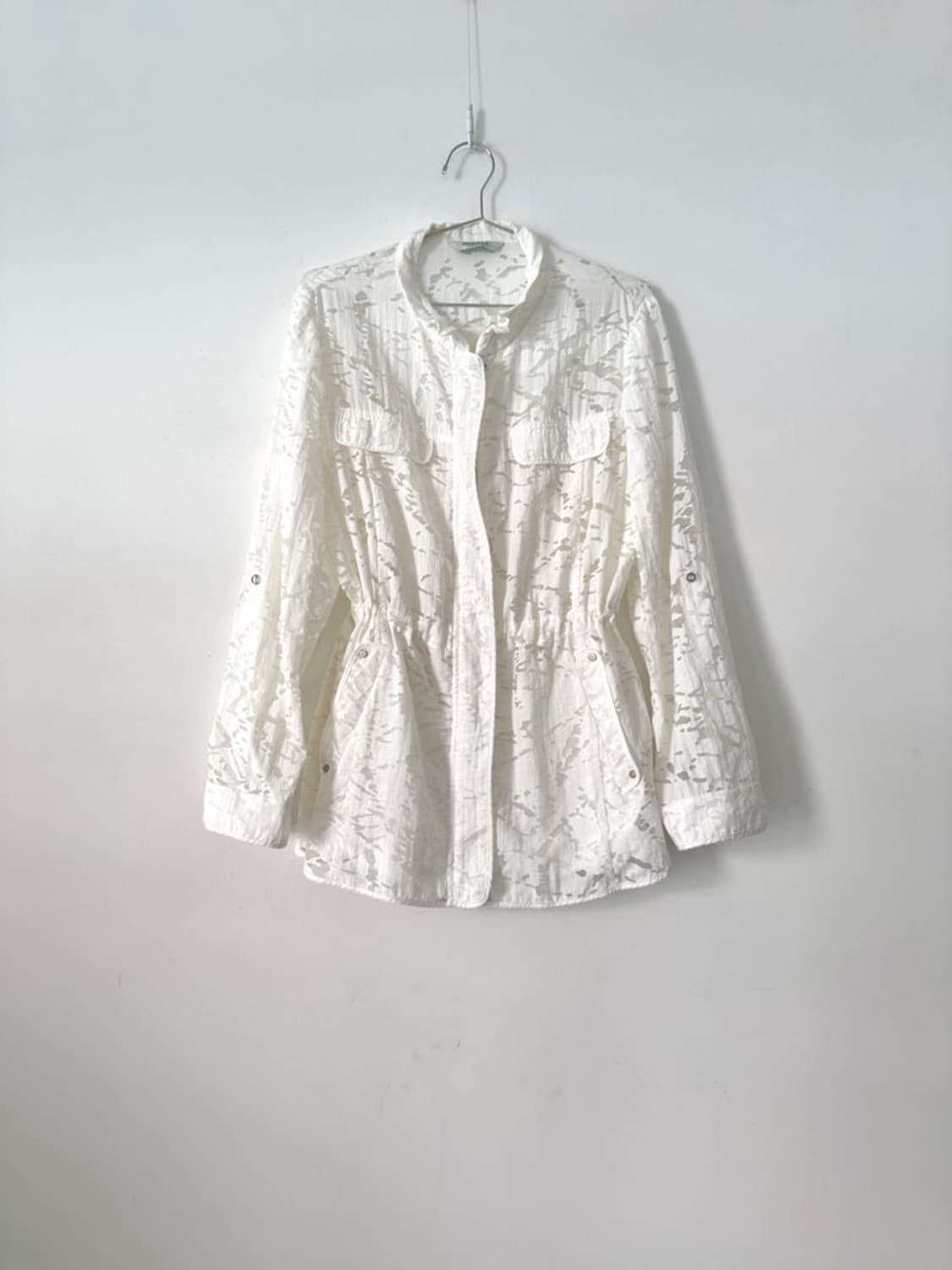 CROCODILE LADIES sheer pattern zip up 상품이미지5