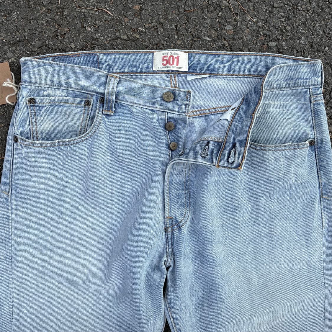 리바이스 501 스트레이트 레그 연청 데님 (34)   상품이미지5