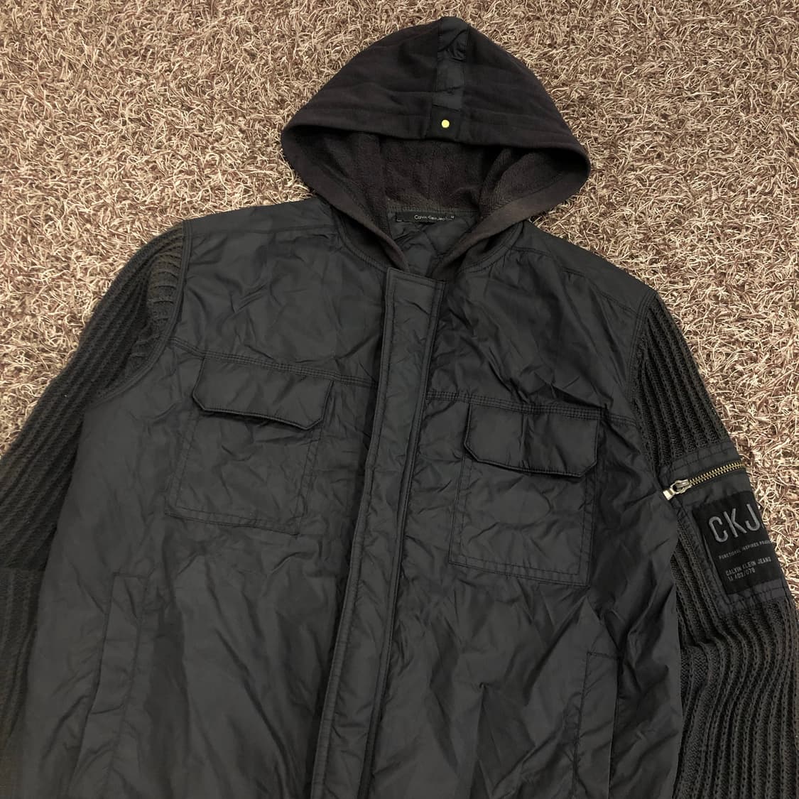 캘빈클라인 니트 후디드 집업 자켓 상품이미지2