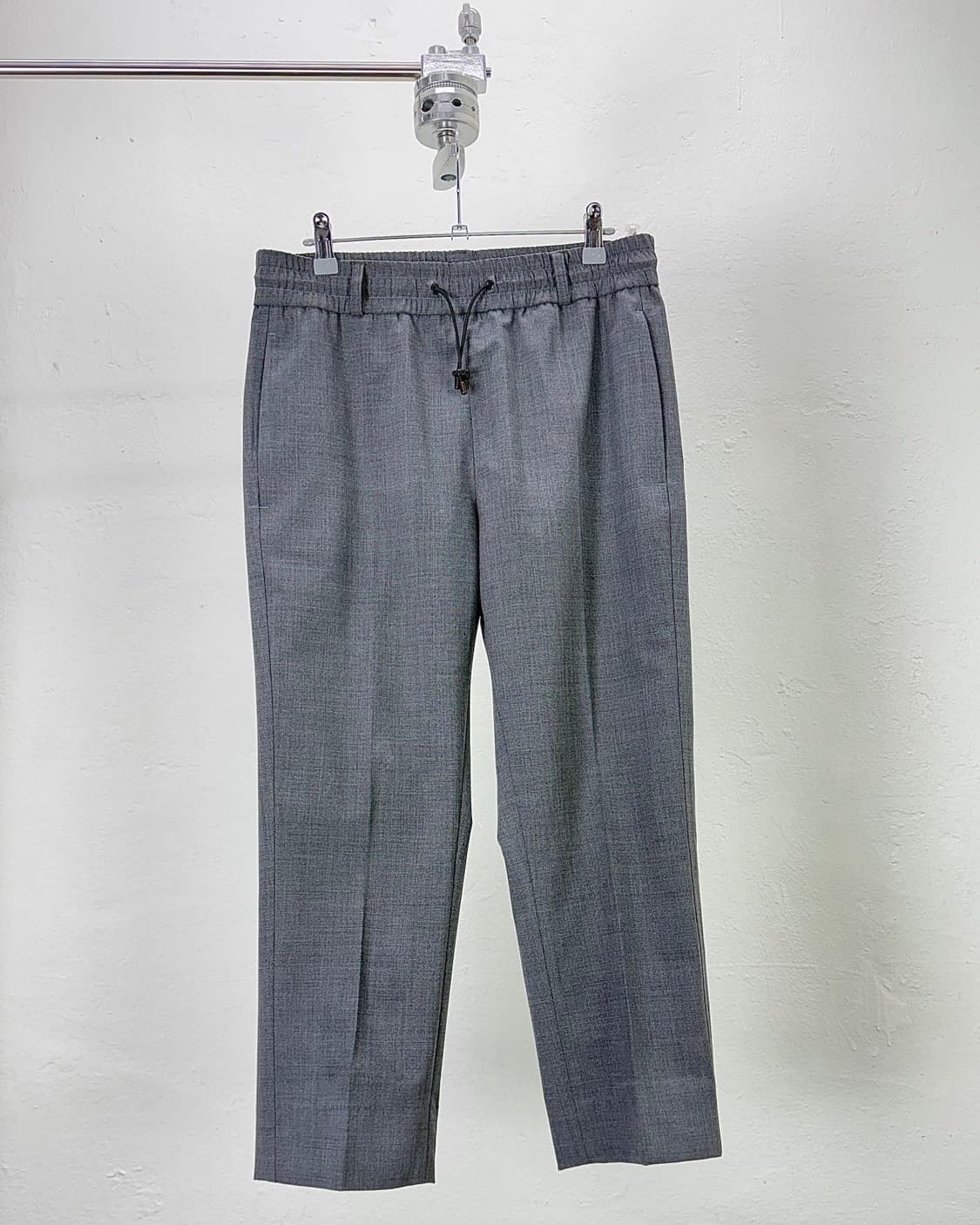 몽클레르 그레이 멜란지 드로스트링 웨이스트 팬츠 상품이미지1