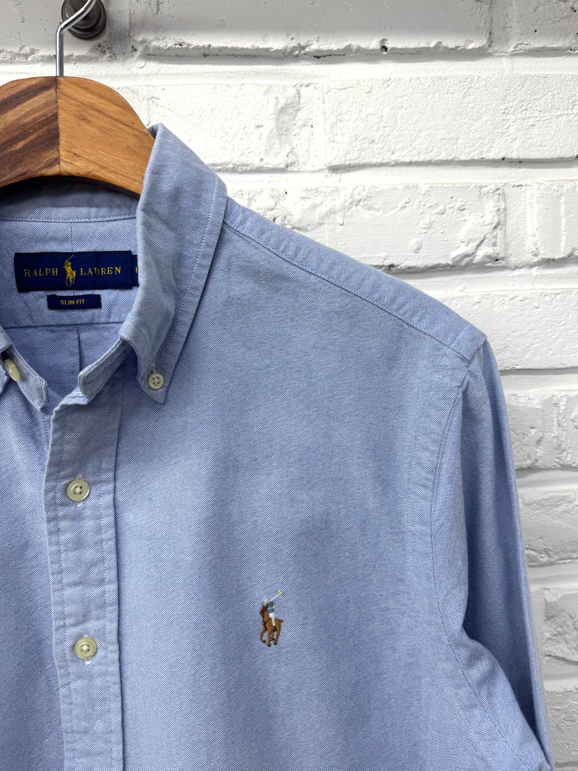 폴로 블루 슬림핏 셔츠 상품이미지4
