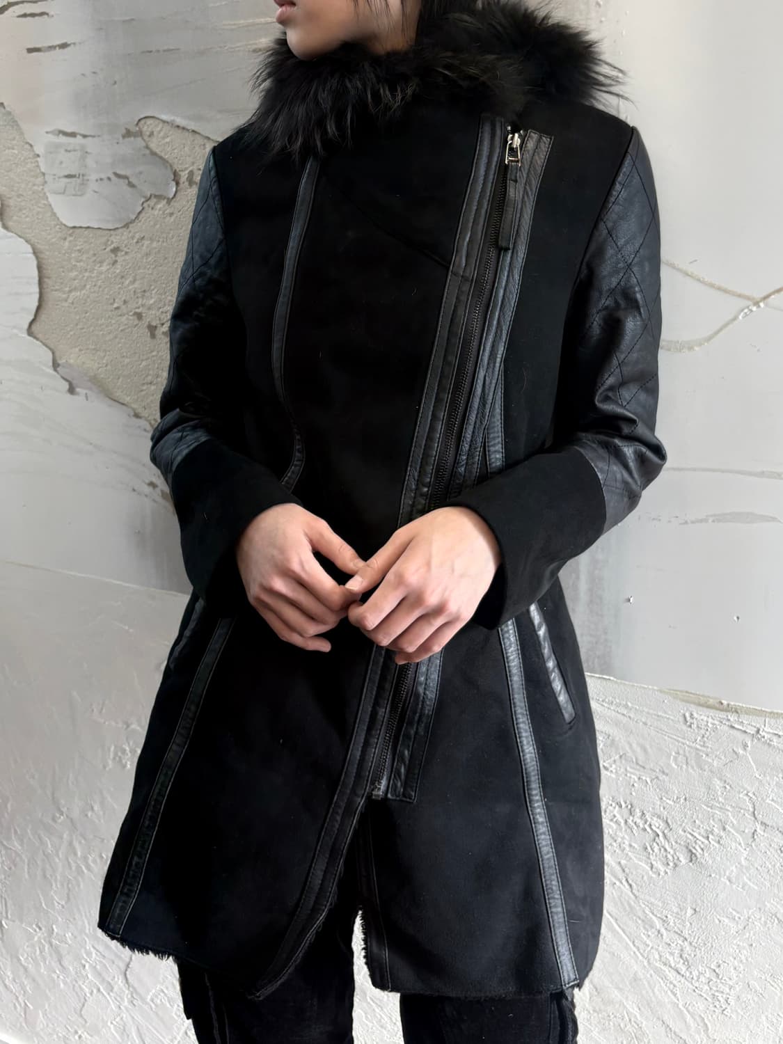 Fur sheepskin long jacket 상품이미지4