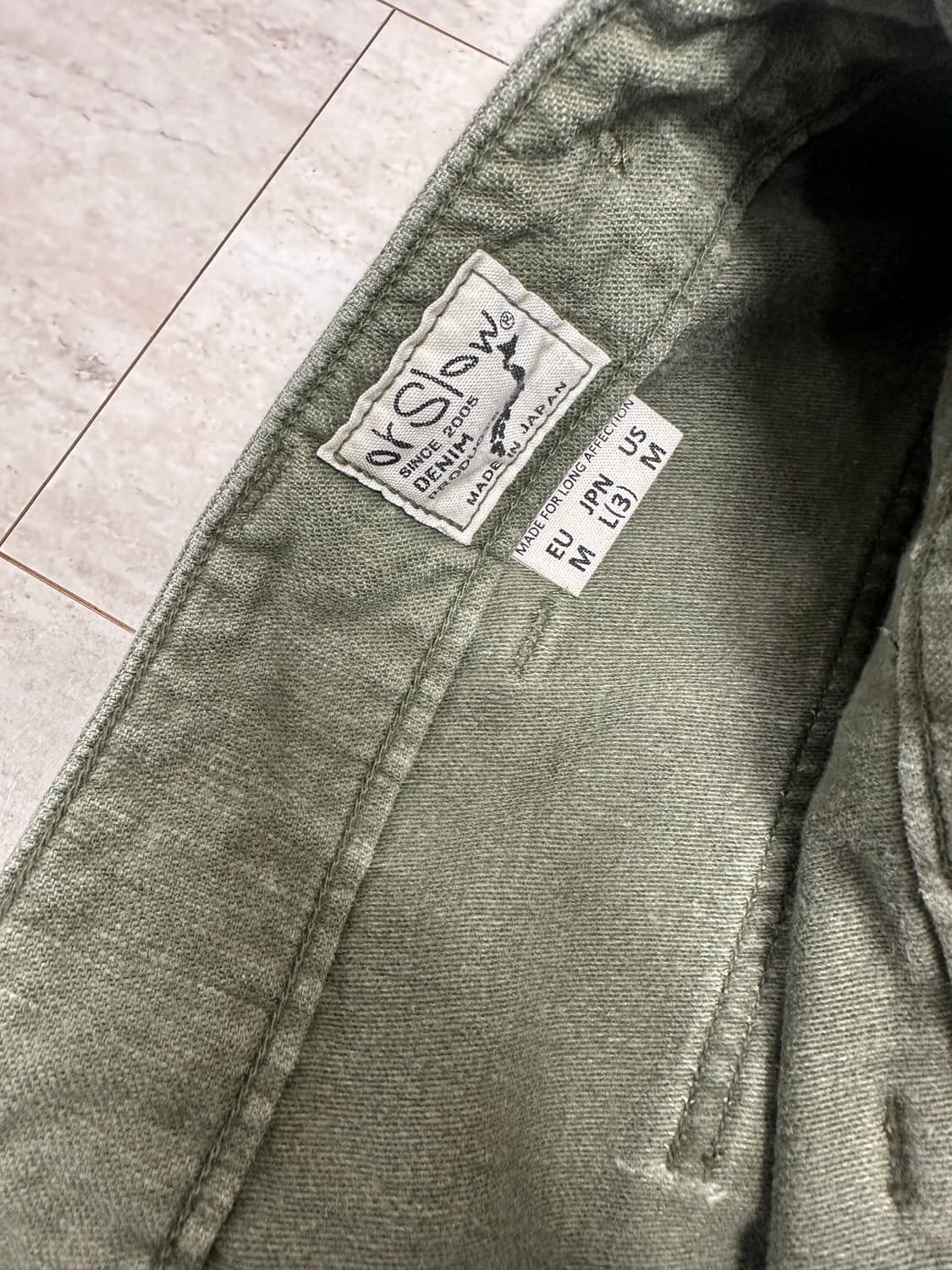 오어슬로우 리얼유즈드워시 퍼티그팬츠(빈티지핏) 상품이미지5