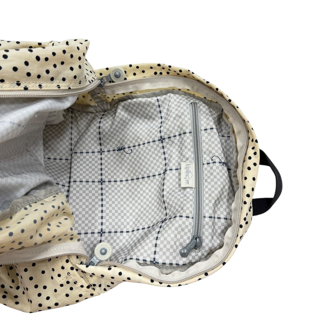 키플링 빈티지 모리걸 도트 땡땡이 크림 바닐라 화이트 백팩 가방 상품이미지4