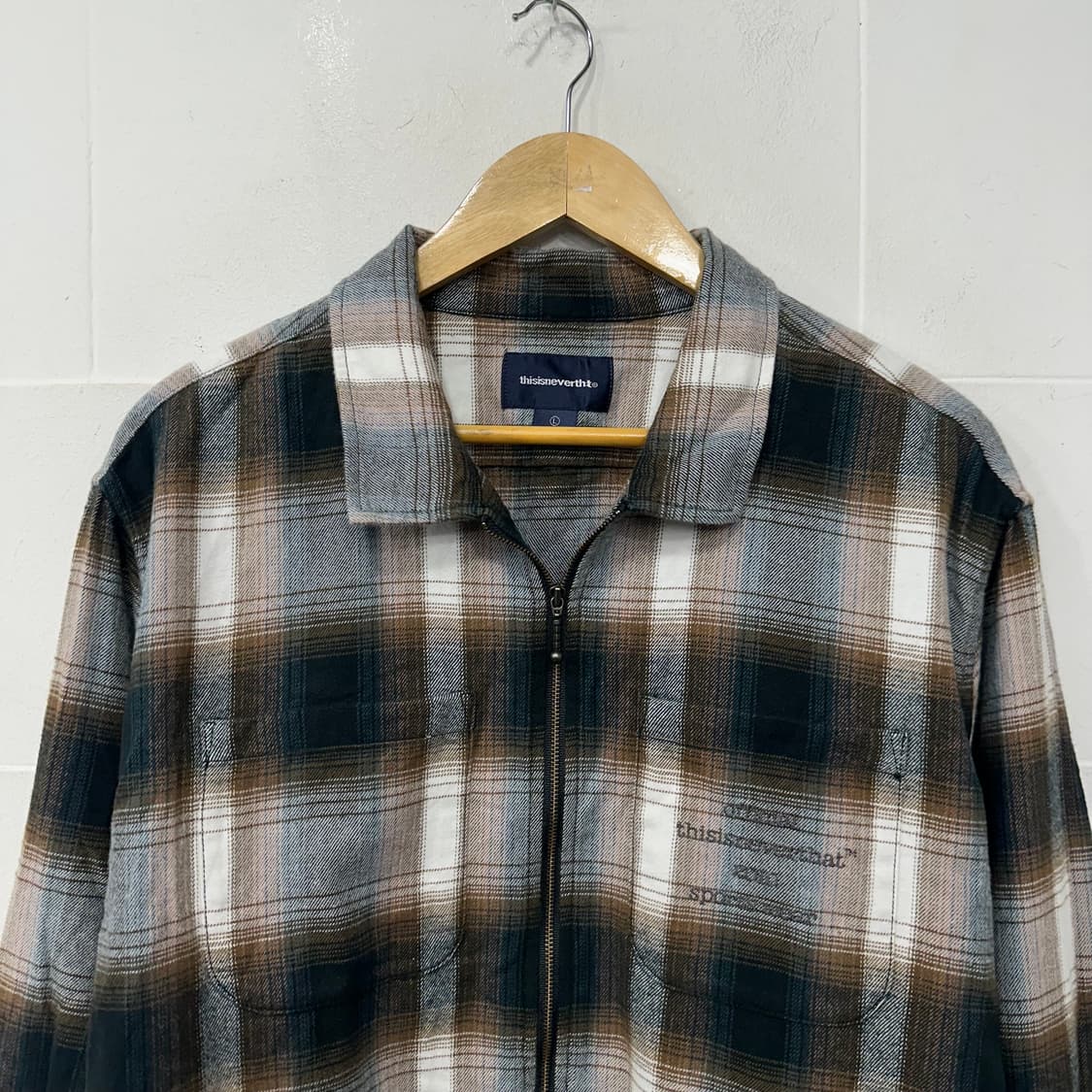 디스이즈네버댓 플란넬 집업 셔츠 상품이미지2