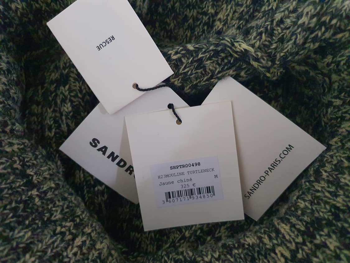 (새상품) 산드로 옴므 남성 터틀넥 스웨터 상품이미지3