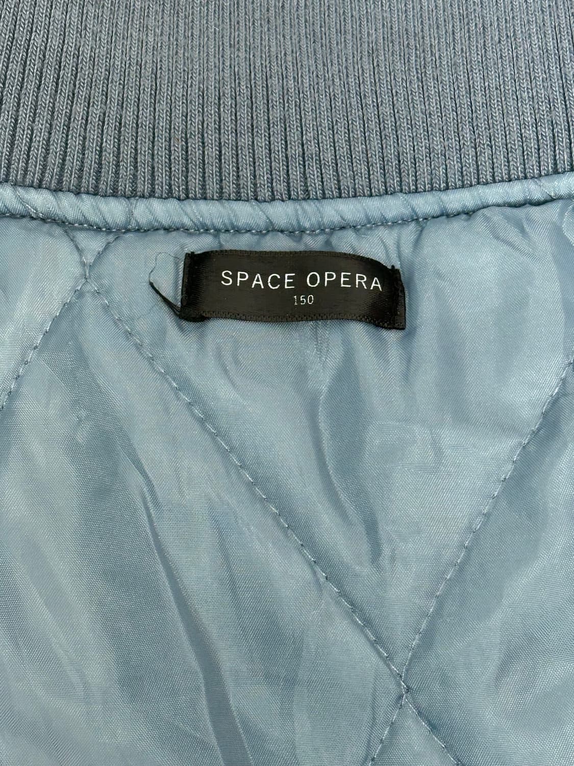 일본 빈티지 스카이 블루 화이트 누빔 바시티 스타디움 자켓  상품이미지7