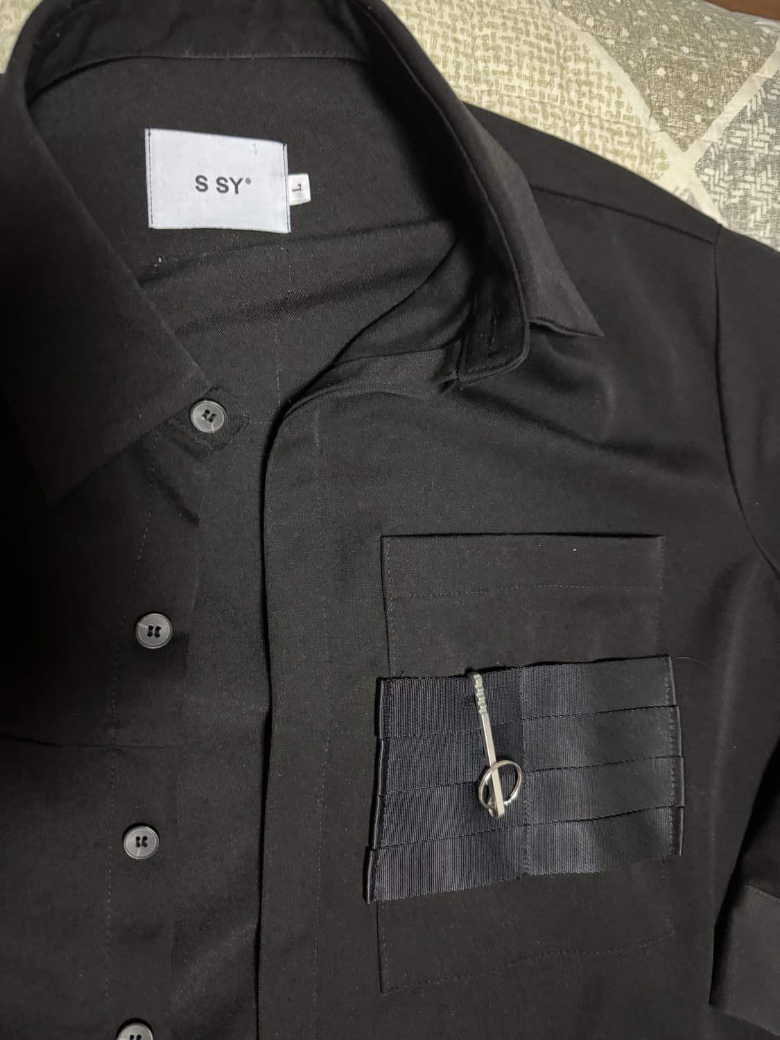 <거의 새것> [L] 에스에스와이 오버핏 셔츠 (블랙) 상품이미지5