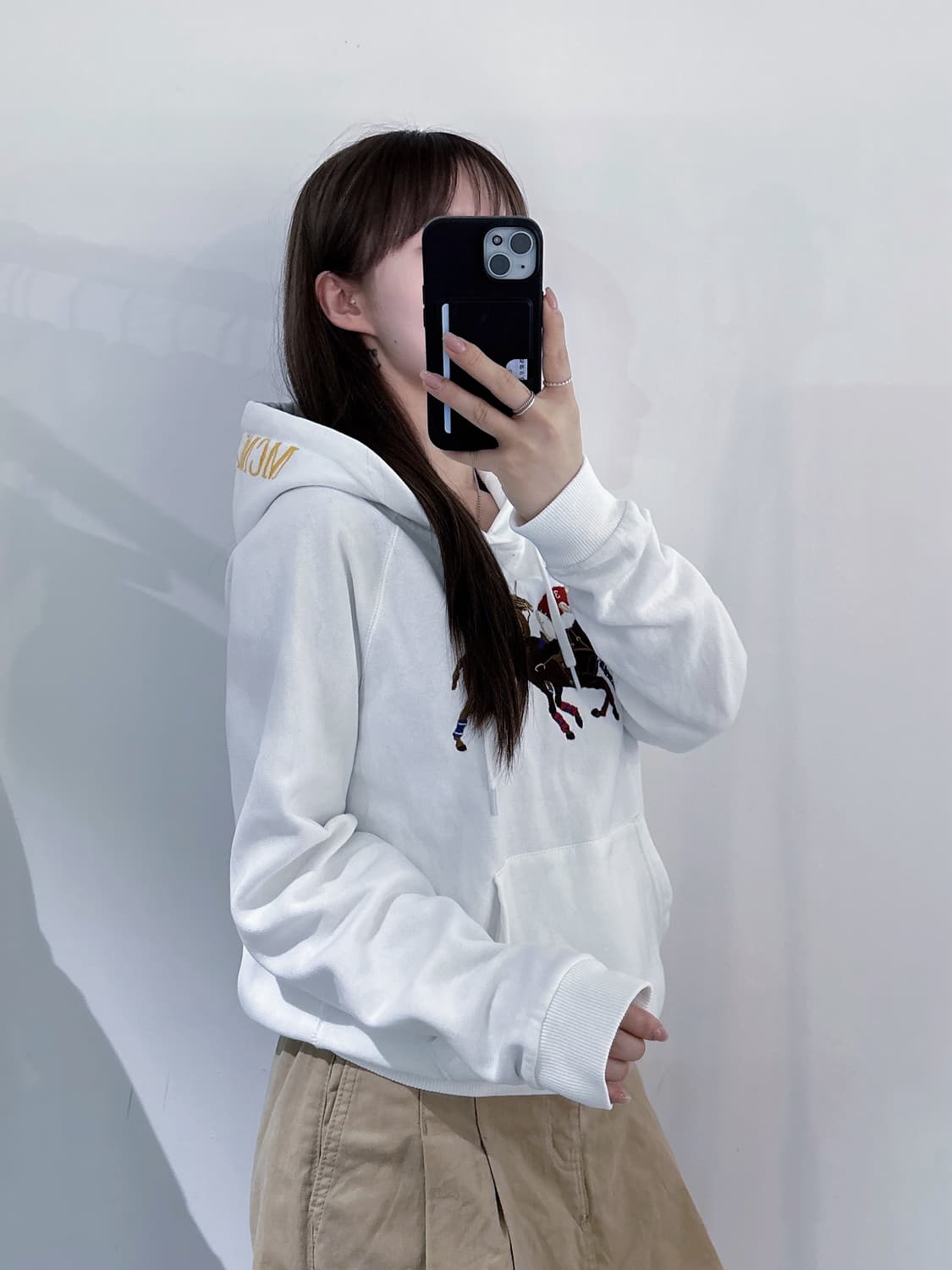 폴로 랄프로렌 화이트 트리플포니 후드  상품이미지2