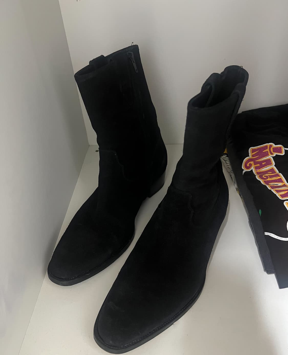 생로랑 14AW 스웨이드 웨스턴 부츠 상품이미지1