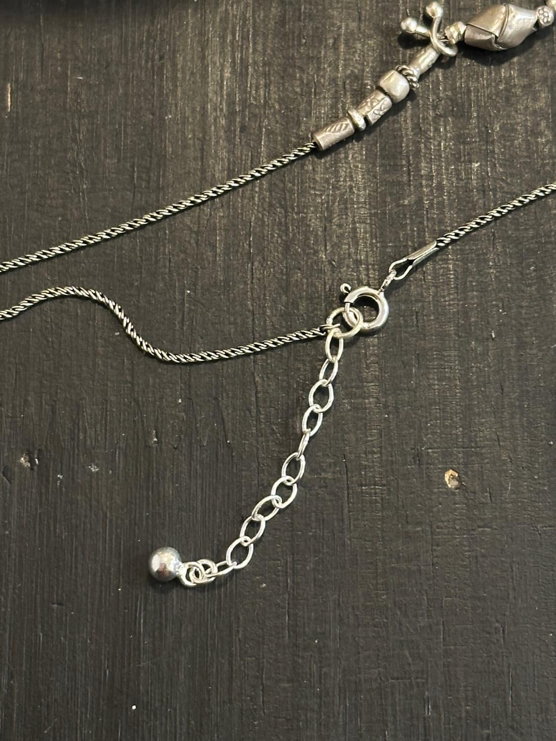 Musta karensilver mix Necklace 상품이미지3
