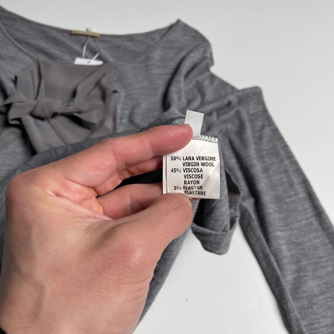 Rosso 35 리본 스트랩 울 블렌드 롱 슬리브 (italy)   상품이미지6