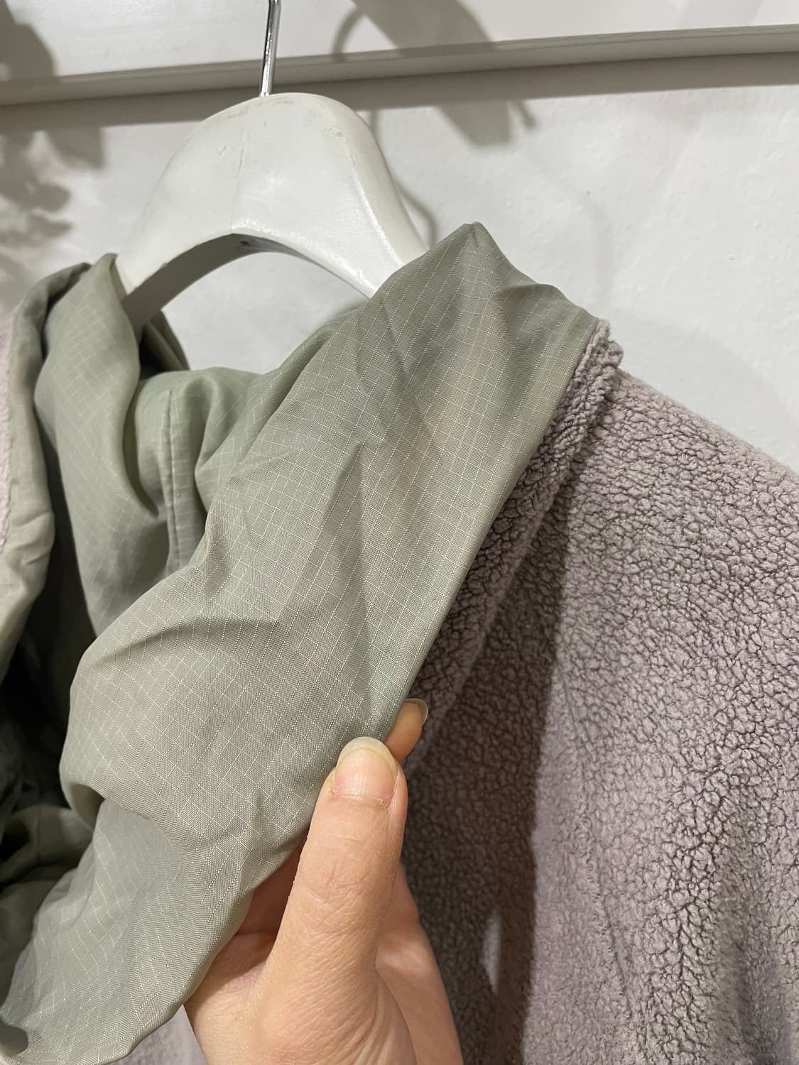 디젤 셔링 배색 후드집업 상품이미지9