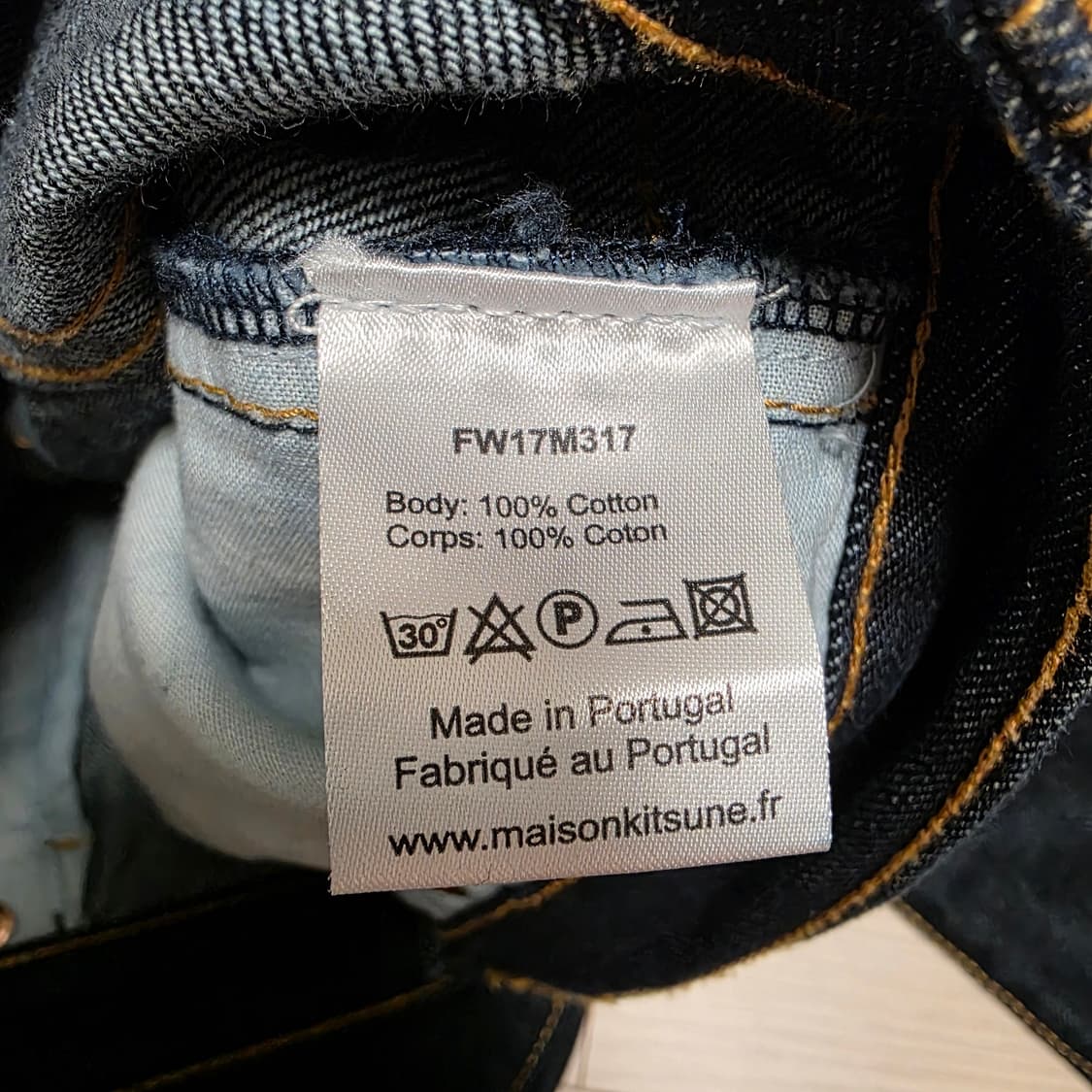 메종키츠네 폭스 자수 셀비지 31사이즈 상품이미지6