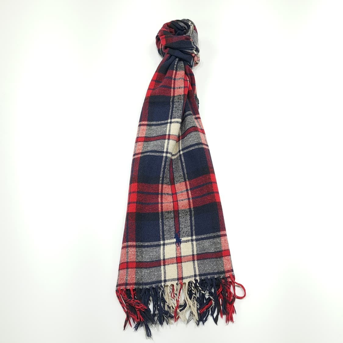 MX265 폴로 랄프로렌 클래식 타탄체크 빅스카프 코튼 목도리 머플러 상품이미지4