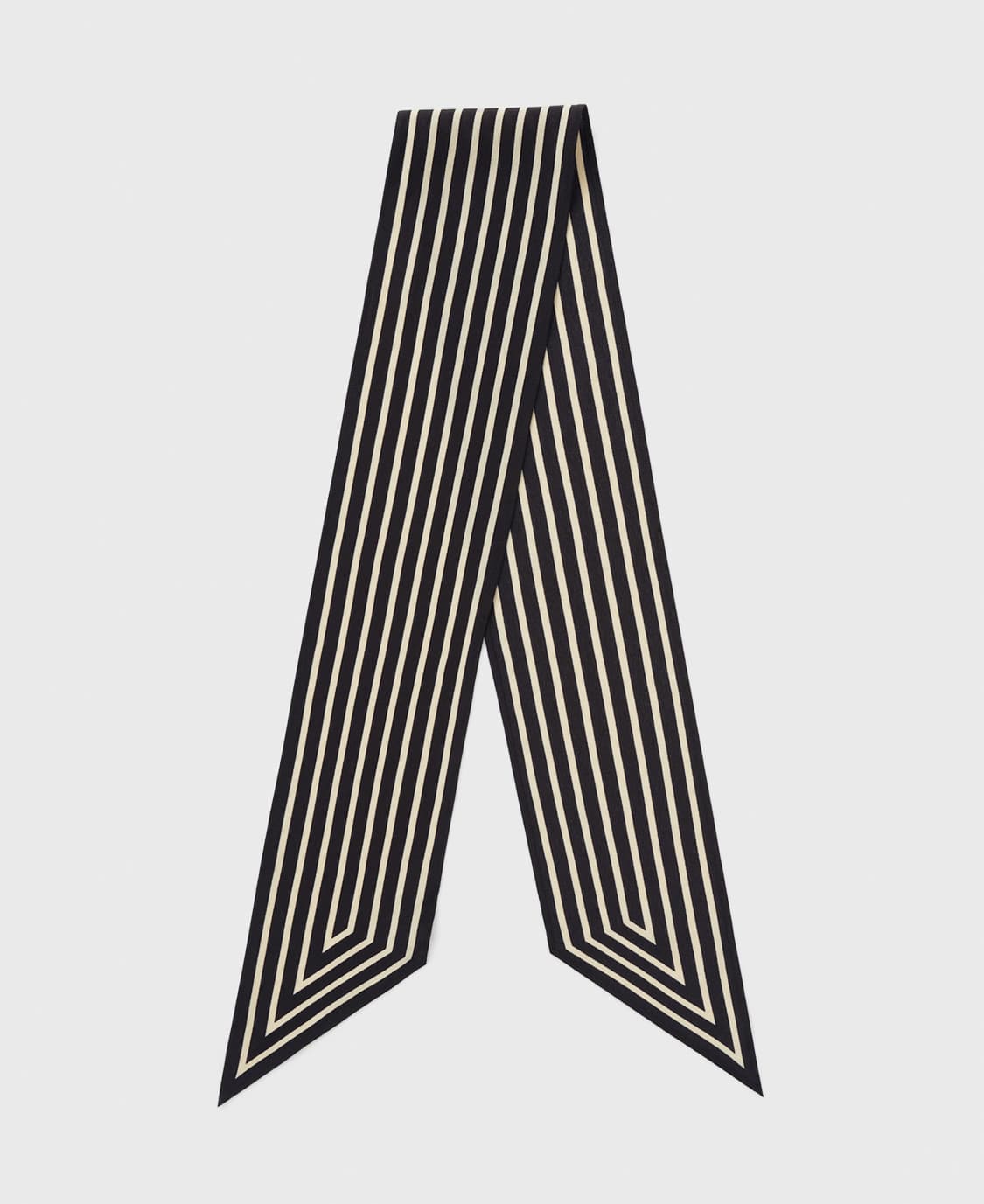 토템 시그니처 모노그램 실크 리본 스카프 블랙 상품이미지1