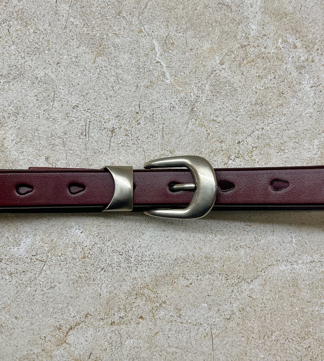 빈티지무드 버건디 가죽벨트 남자가죽벨트 여자벨트 상품이미지2