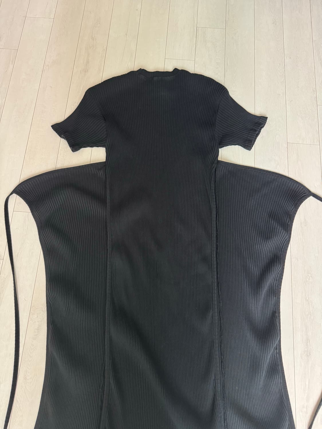 블랙 롱 랩 드레스 상품이미지4