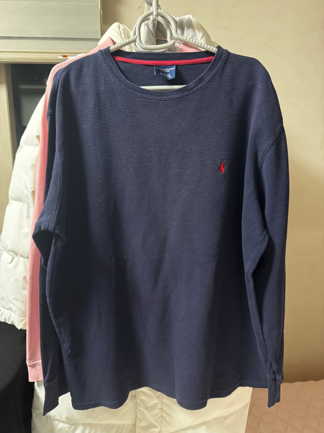 폴로 네이비 와플면티 레드포니 상품이미지1