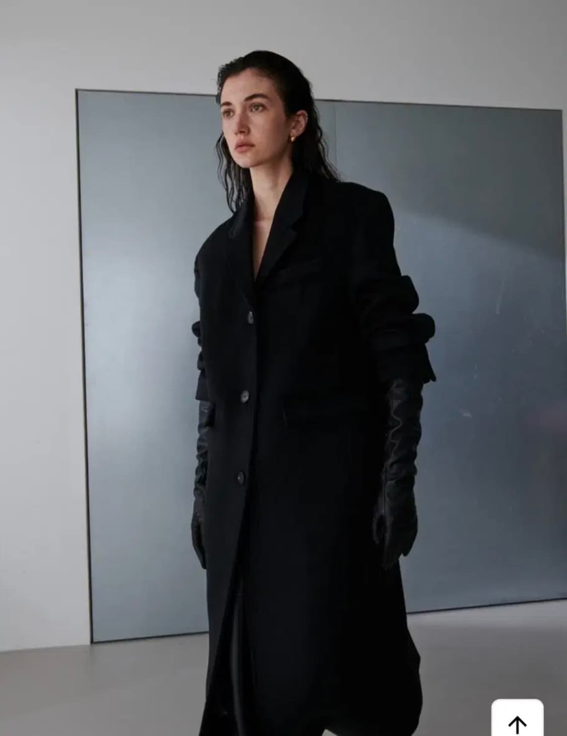 오데스 블랙 울 싱글코트 상품이미지1