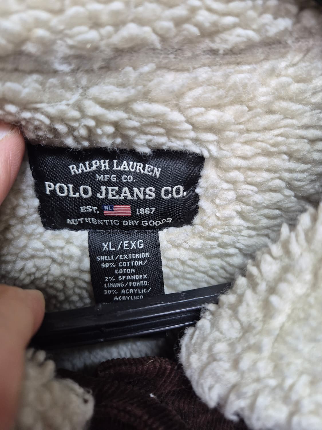 폴로 코듀로이 양털 롱코트 상품이미지2