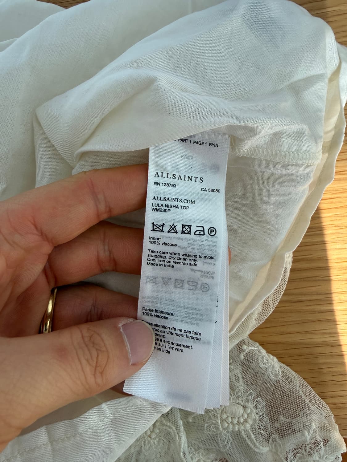 올세인츠(Allsaints) 시스루 블라우스 상품이미지6