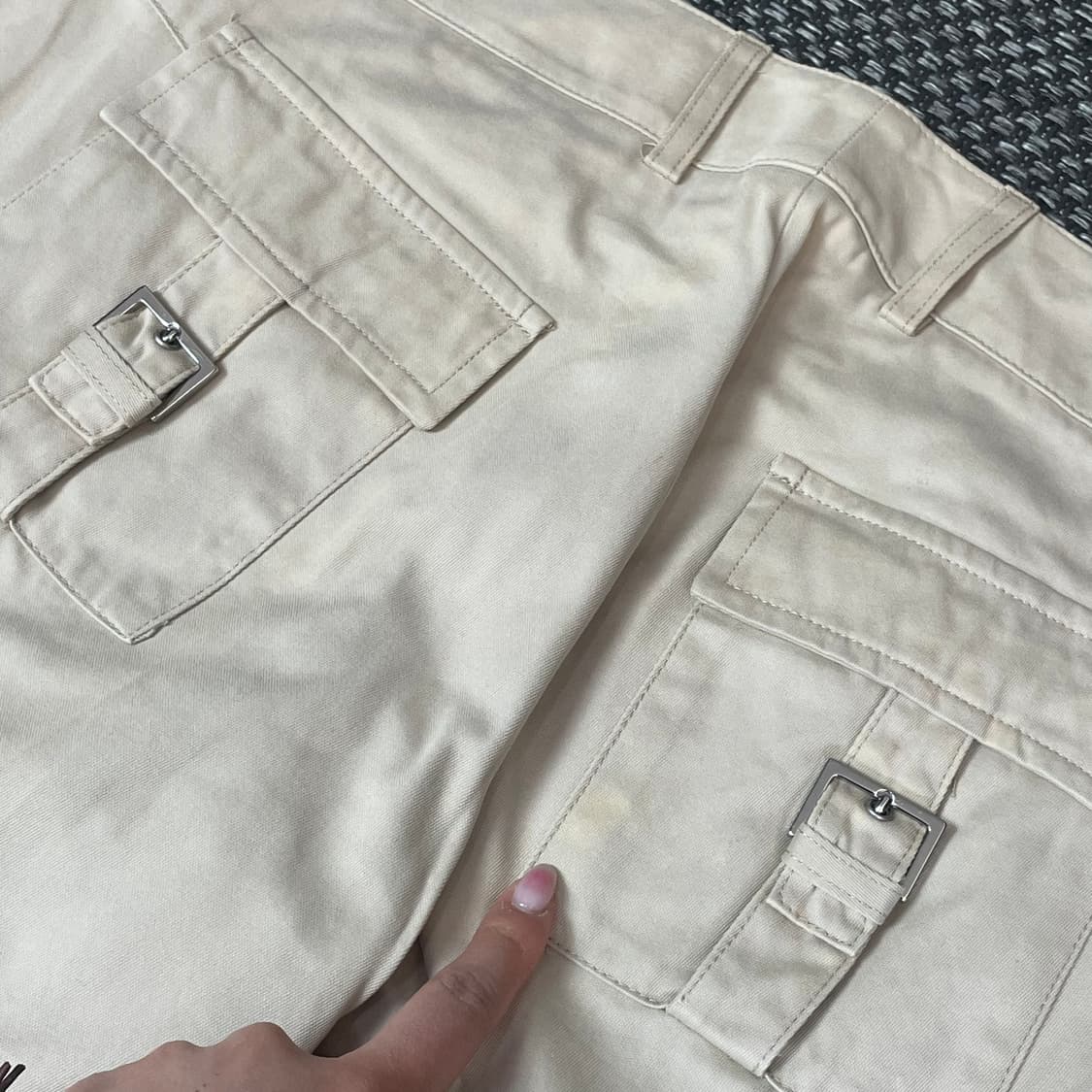 (32) S 막스마라 베이지 카코 코튼팬츠 상품이미지7