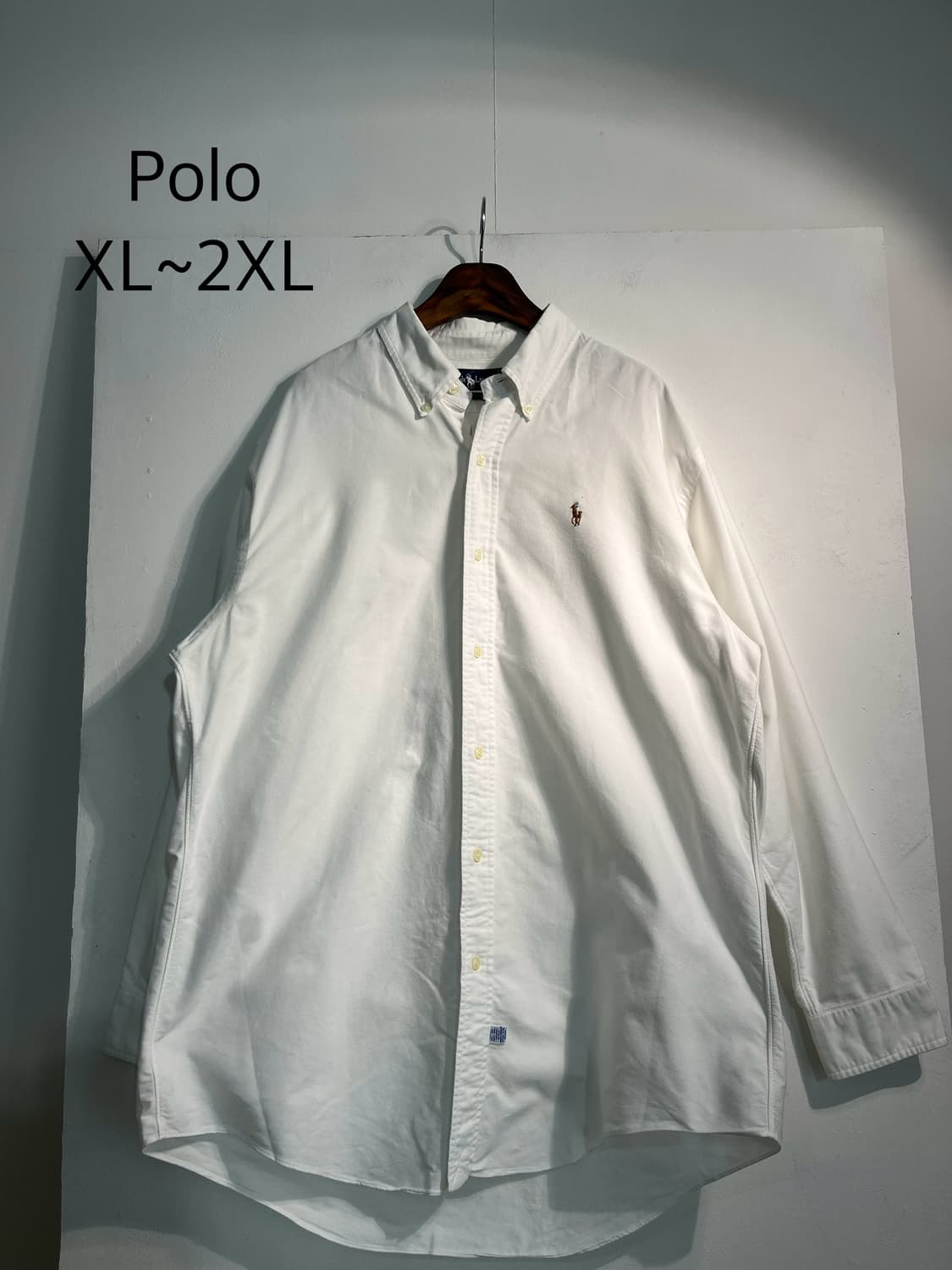 Polo 폴로 랄프로렌 화이트 옥스포드 셔츠 XL~2XL 상품이미지2