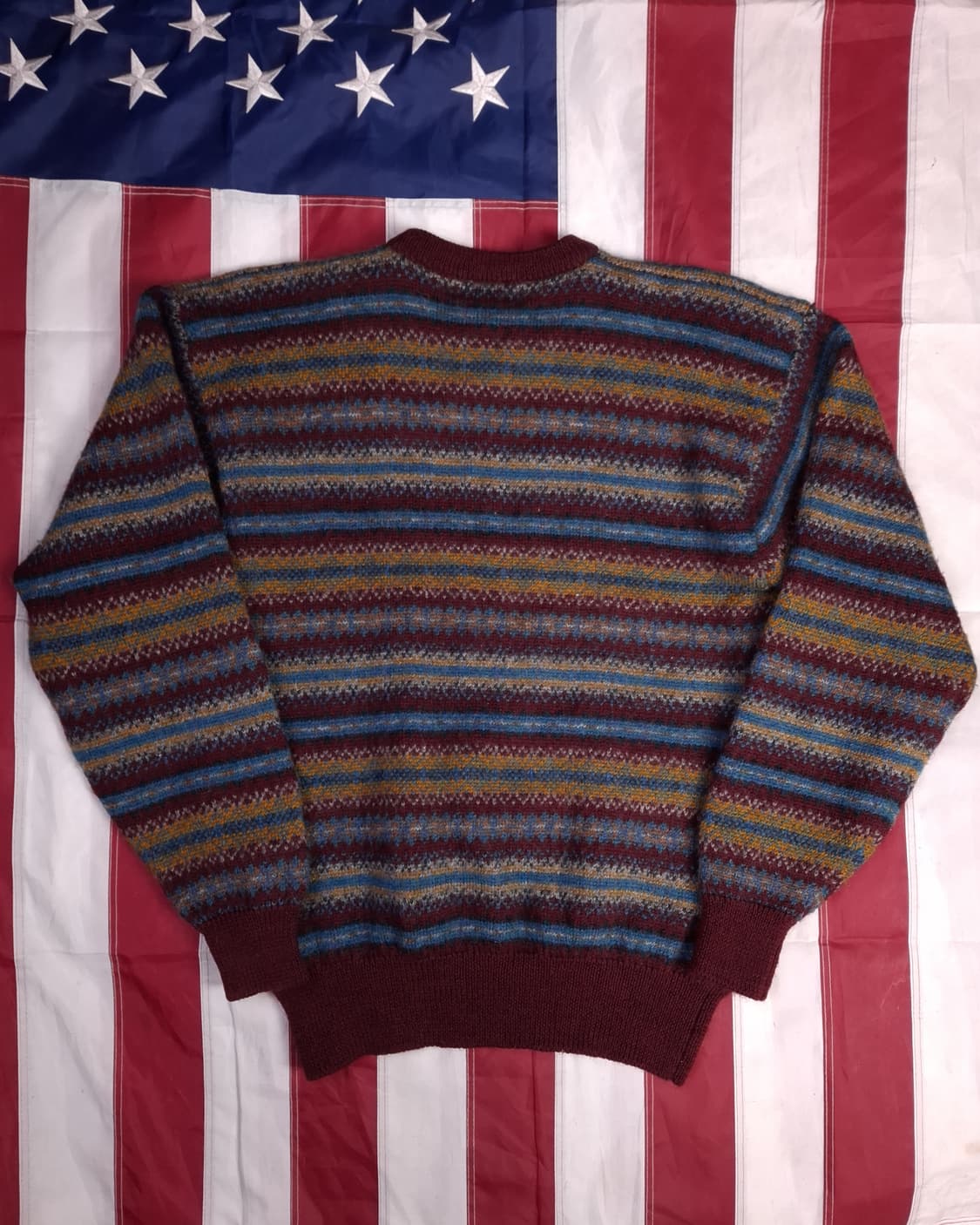 90's 빈티지 gim 울 페어아일 니트 상품이미지4