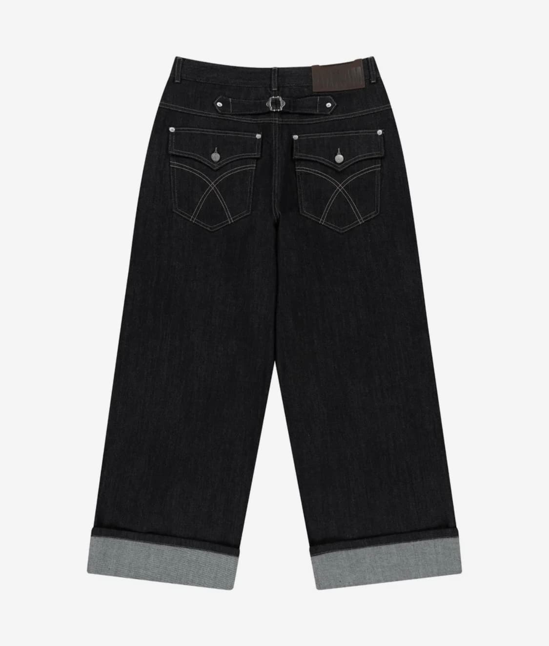 아캄 Cinch Back Denim Pants (Black) 1 상품이미지5