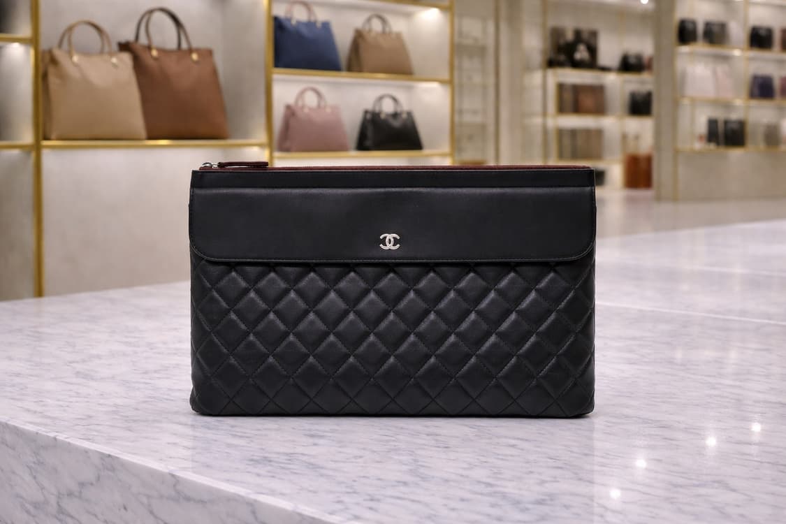 [A급] 샤넬 램스킨 플랩 클러치백 판매합니다!!! 상품이미지1