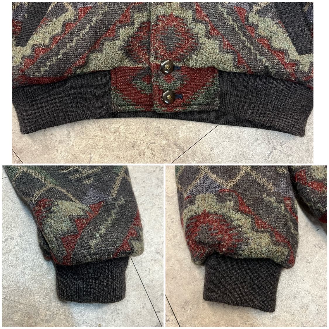 PGA 투어 패턴 가디건 브라운 100 #csz2749 상품이미지6