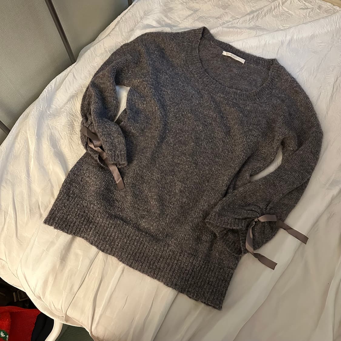 Olive des Olive 올리브데올리브 하구미 라떼갸루 셔링 니트 상품이미지4