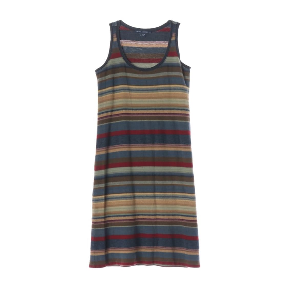 랄프로렌 멀티 스트라이프 코튼 린넨 슬리브리스 원피스 S 상품이미지1