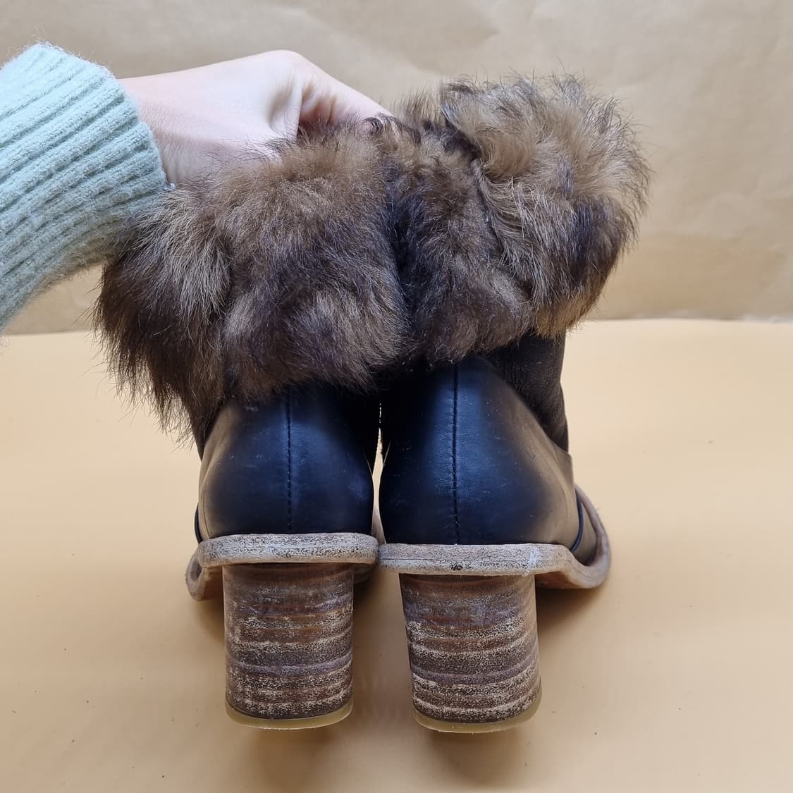 네오샌스 여성가죽털부츠 230 굽7 상품이미지4