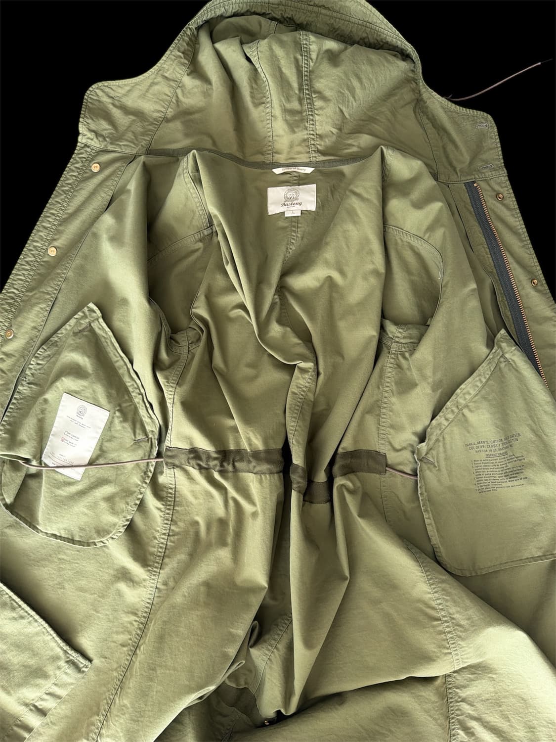 바스통 N134 올리브 피쉬테일 파카 L 상품이미지8