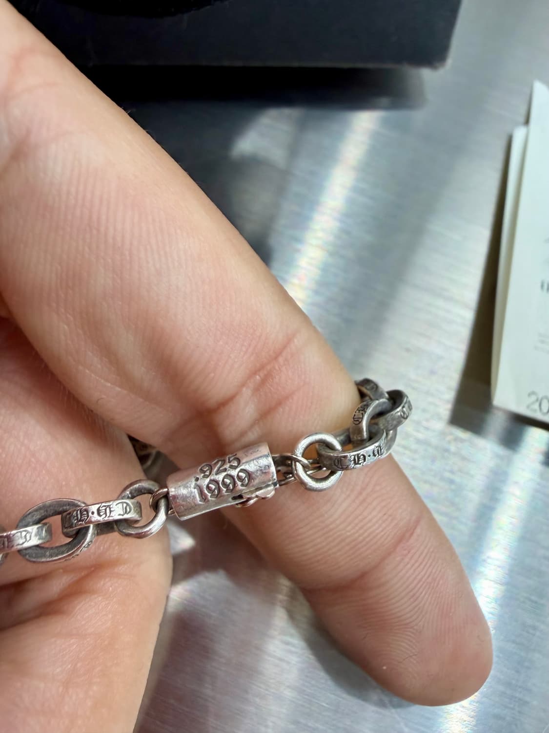 크롬하츠 페이퍼체인 팔찌 8인치 상품이미지6