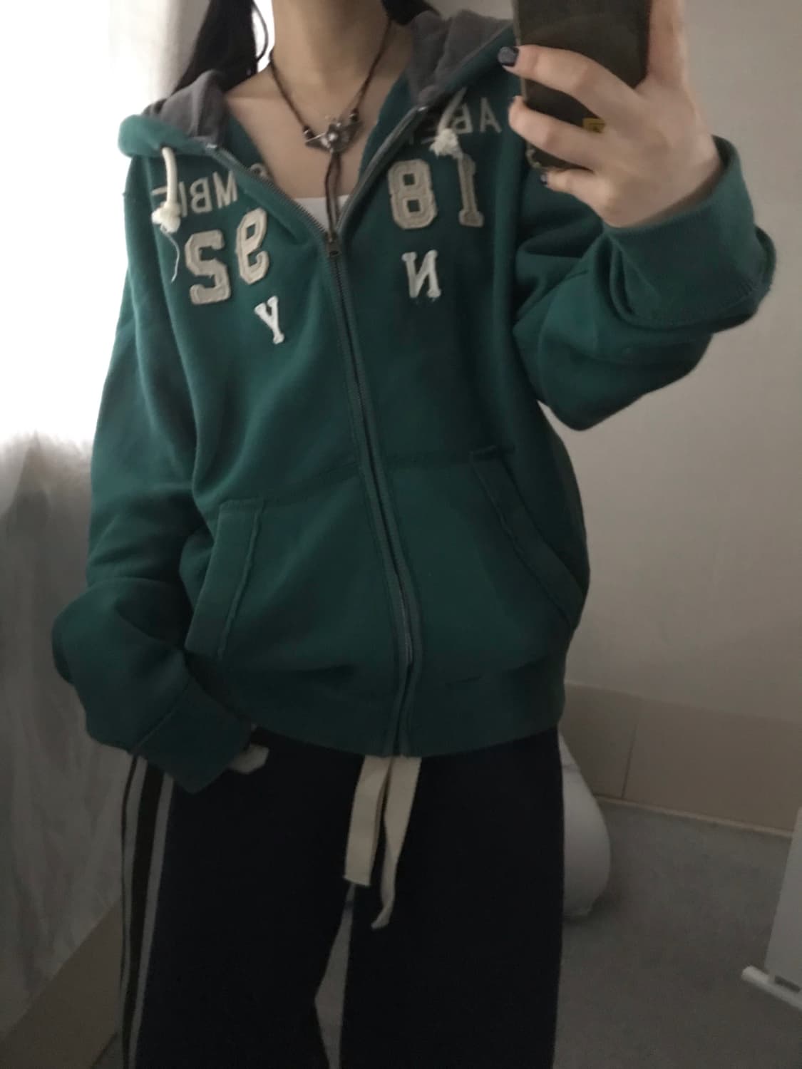 아베크롬비 딥그린 후드집업 상품이미지1