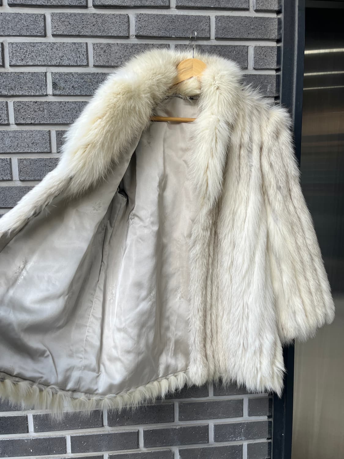 90s 폭스퍼 자켓 아이보리 상품이미지5