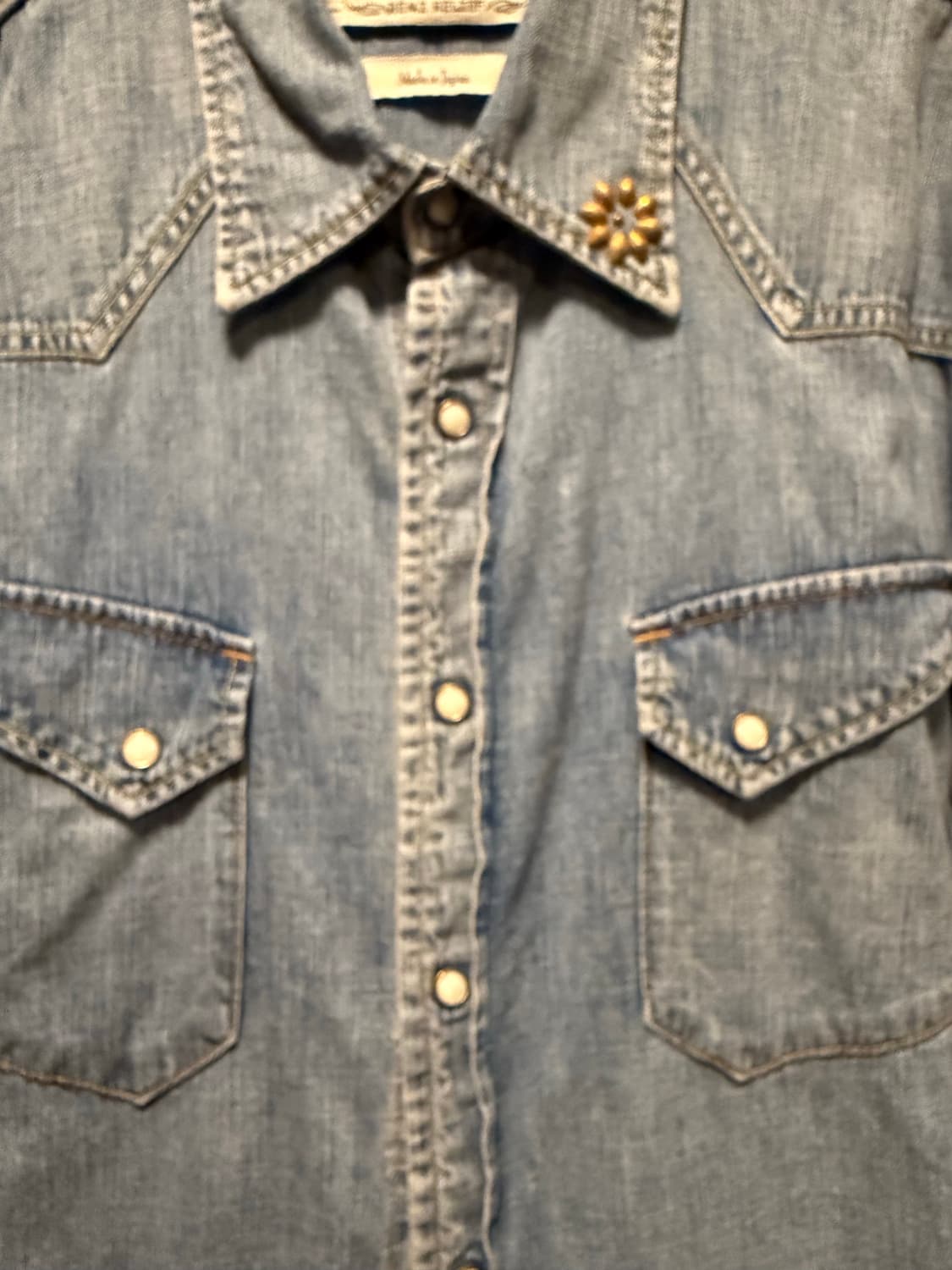 Remi Relief Denim Western Shirt(1studs) 상품이미지7