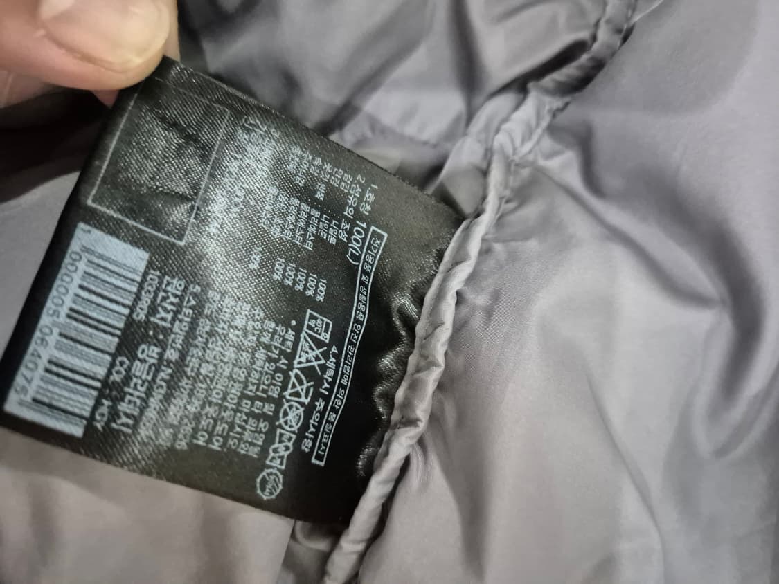 노스페이스 눕시 그레이 블랙 패딩 L/100 상품이미지7