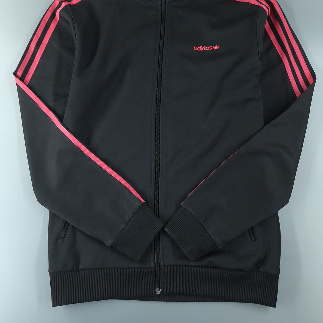 아디다스 00s 블랙 핑크 삼선 스펠아웃 올드스쿨 베켄바우어  져지 M 상품이미지4